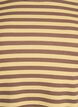 Stribet bluse med lange &aelig;rmer, Brun, Packshot image number 2