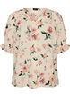 Skjortebluse med 1/2 &aelig;rmer, Lyser&oslash;d, Packshot image number 0