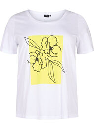 Bomulds t-shirt med motiv, B. White w. Sulphur