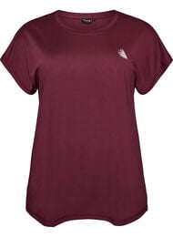Ensfarvet tr&aelig;nings t-shirt, R&oslash;d