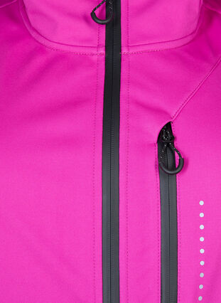 Sporty softshell jakke, Rose Violet, Packshot image number 3