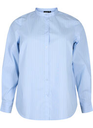 FLASH - Nålestribet skjorte, Light Blue Stripe