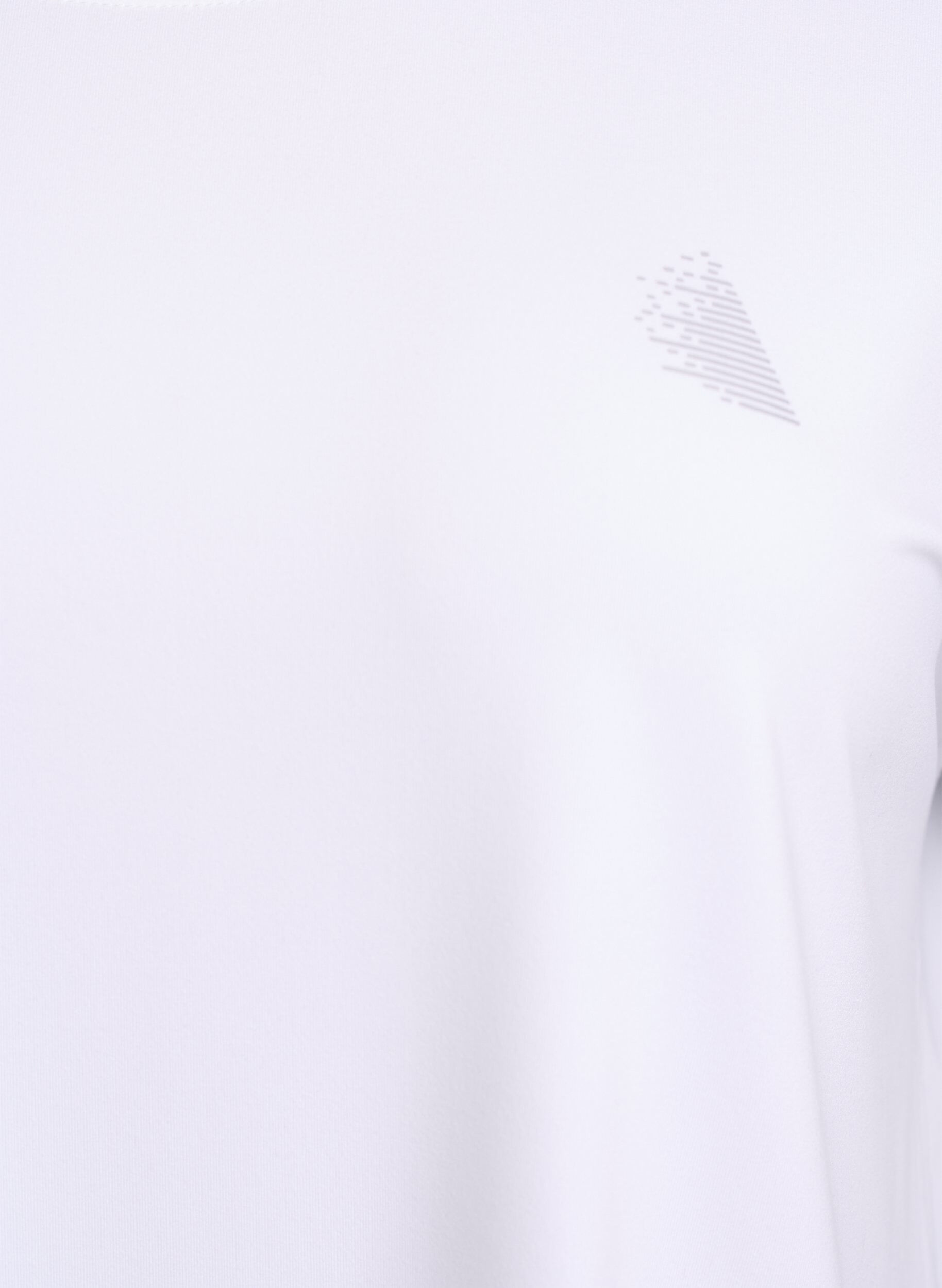 Zizzi Ensfarvet tr&aelig;nings t-shirt, Hvid, Packshot image number 2