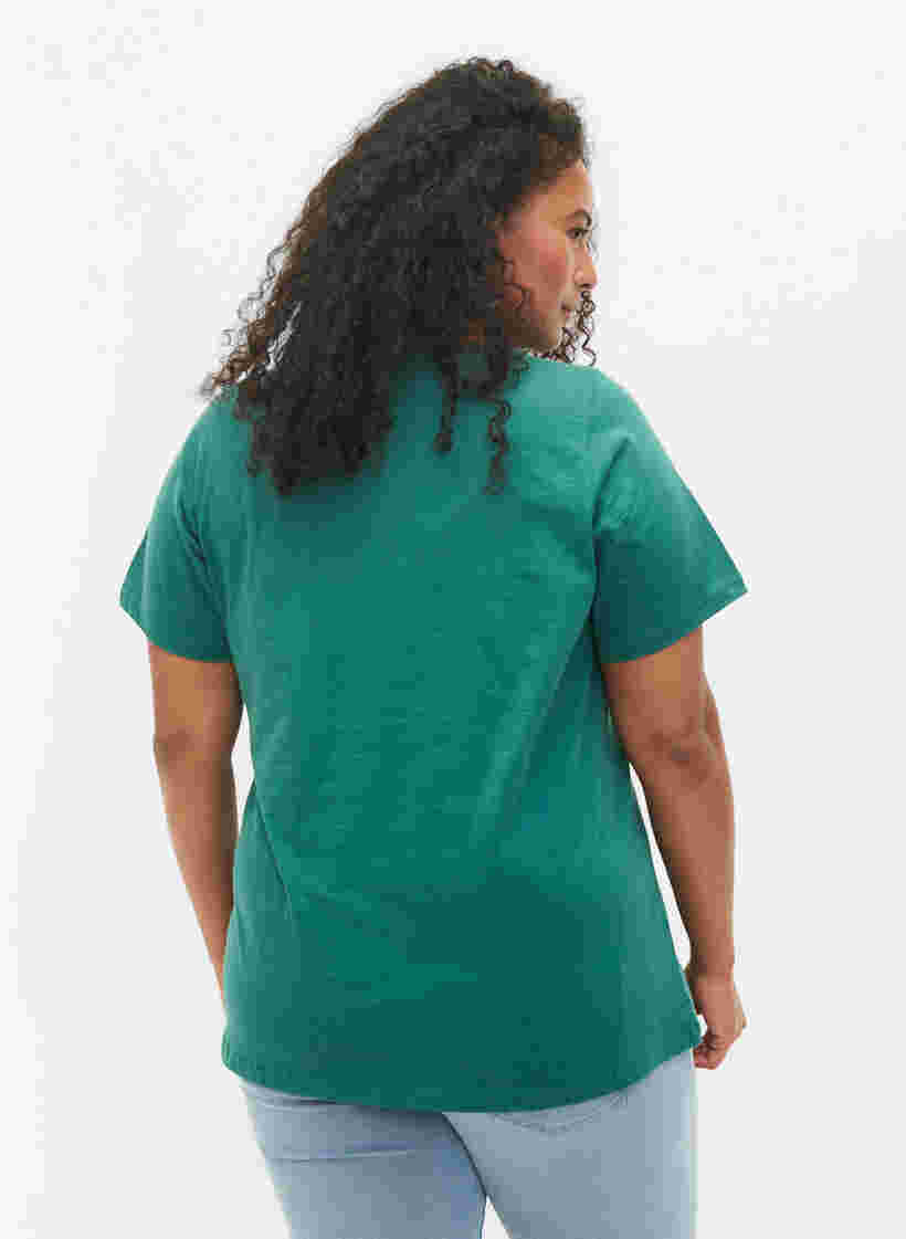 2-pak basis t-shirt i bomuld, Antique Green/Black, Model image number 1