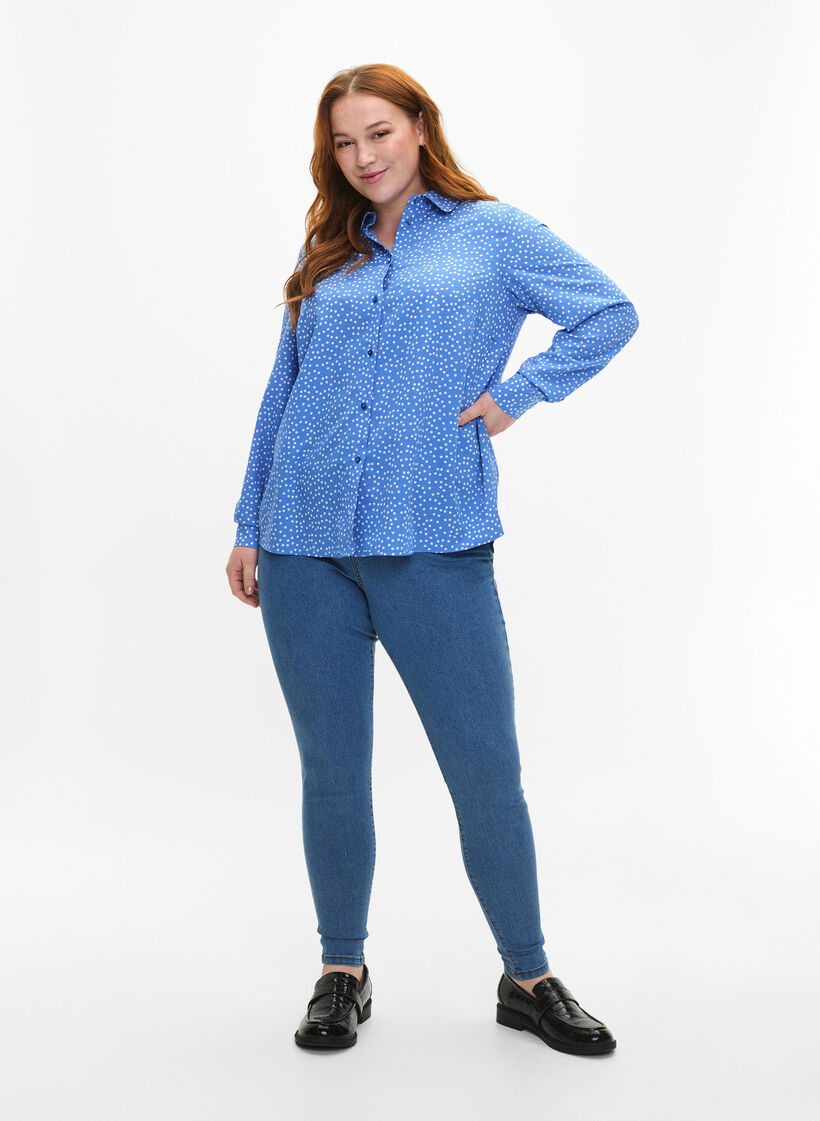 FLASH - Skjorte med prikker, Marina White Dot, Model image number 2