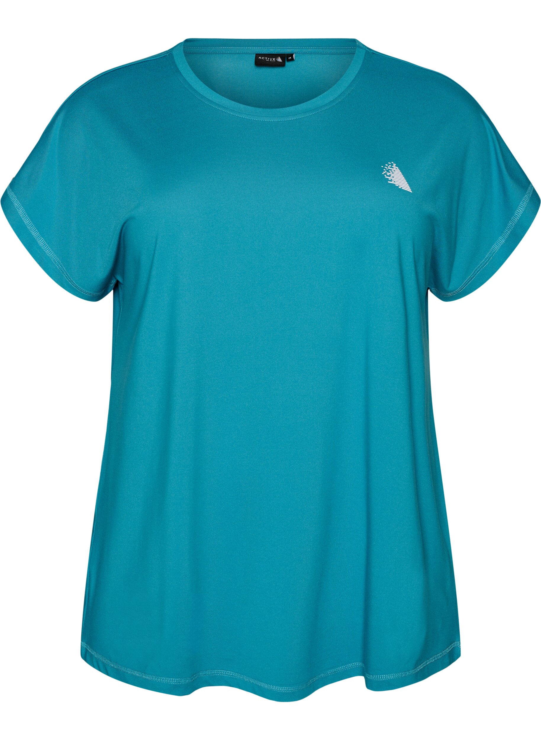 Ensfarvet tr&aelig;nings t-shirt