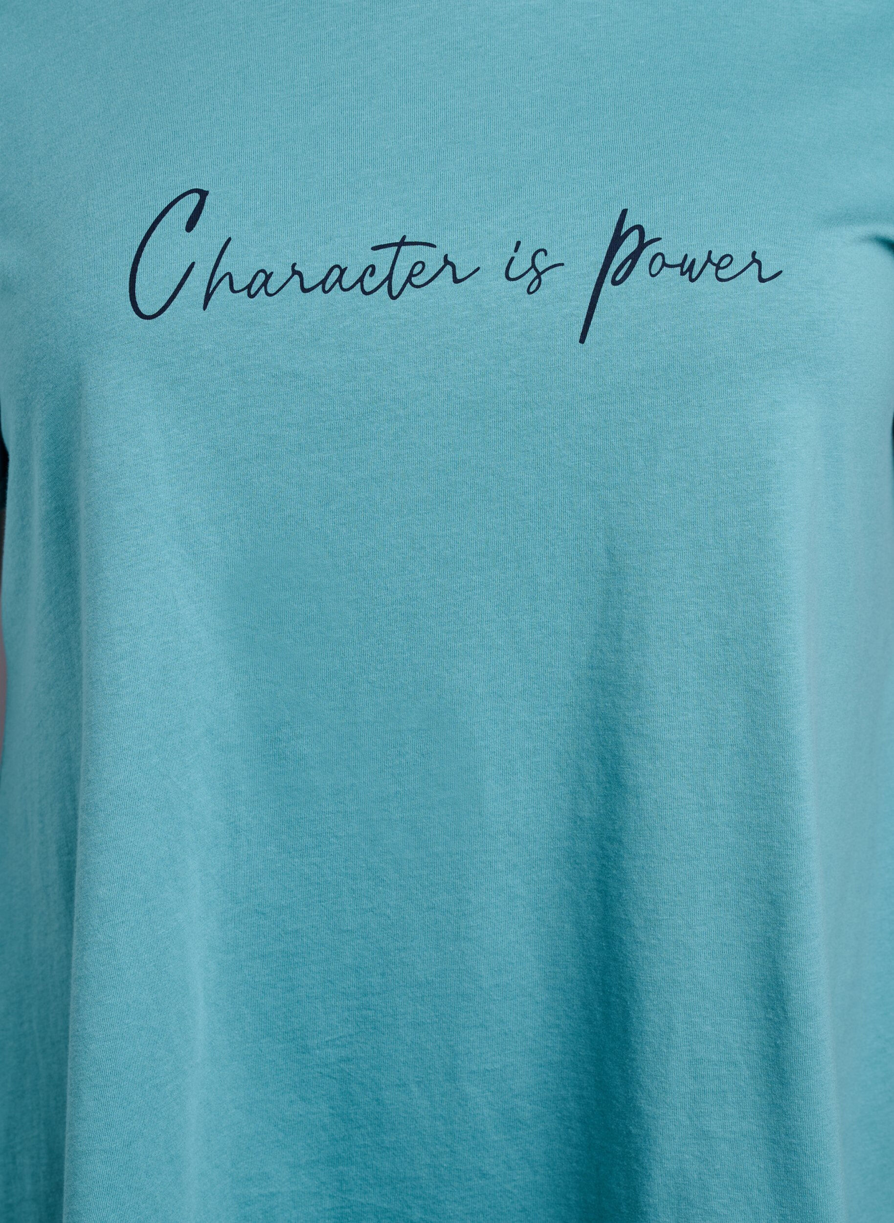 Zizzi T-shirt med rund hals og A-facon, Gr&oslash;n, Packshot image number 2