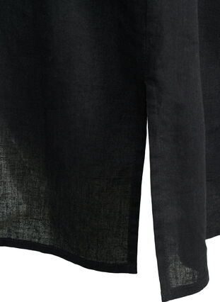 Skjortekjole med lange ærmer, Black, Packshot image number 3