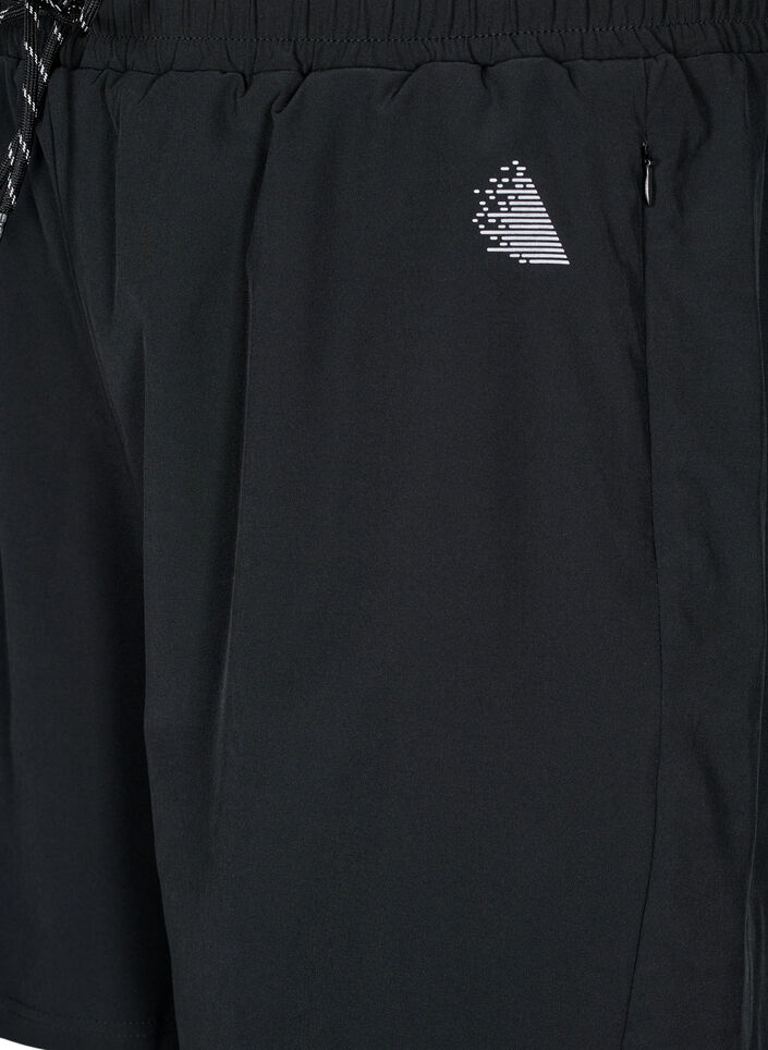 Tr&aelig;ningsshorts med indershorts, Sort, Packshot image number 2