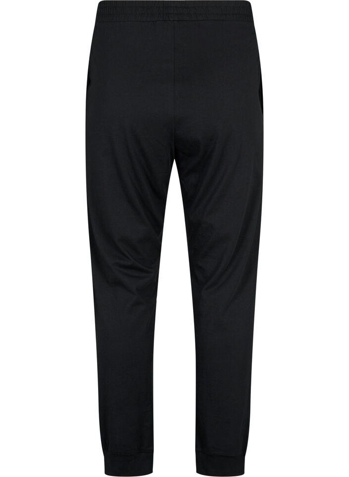 Natbukser i bomuld, Sort, Packshot image number 1