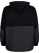 Sweatshirt med hætte og quilt, Black, Packshot image number 1