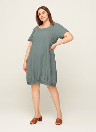 Kjole med lommer, Slate Gray, Model image number 2