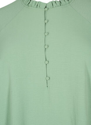 Bluse med flæser og knapper, Green Bay, Packshot image number 2