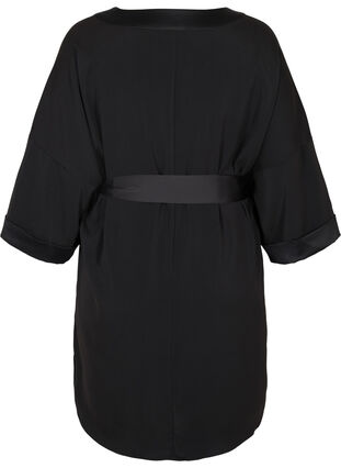 Kimono med bindebånd, Black, Packshot image number 1