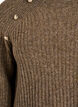 Ribstrikket sweater med dekorative knapper, Brun, Packshot image number 2