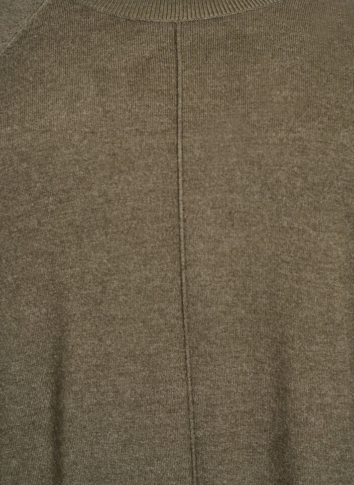Kort strikkjole med raglan&aelig;rmer og midters&oslash;m, Gr&oslash;n, Packshot image number 2