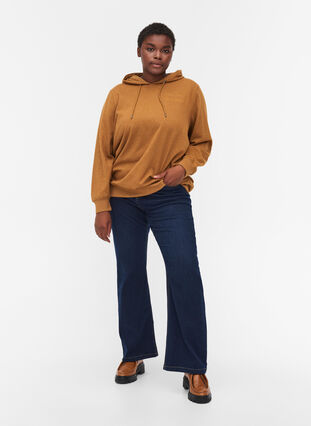 Sweatshirt med hætte og tryk, Rubber Mel, Model image number 2