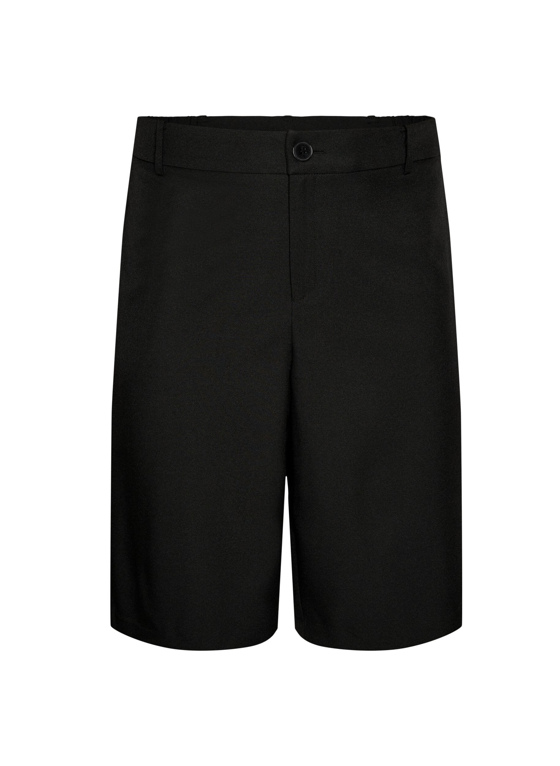 L&oslash;se bermudashorts med h&oslash;j talje