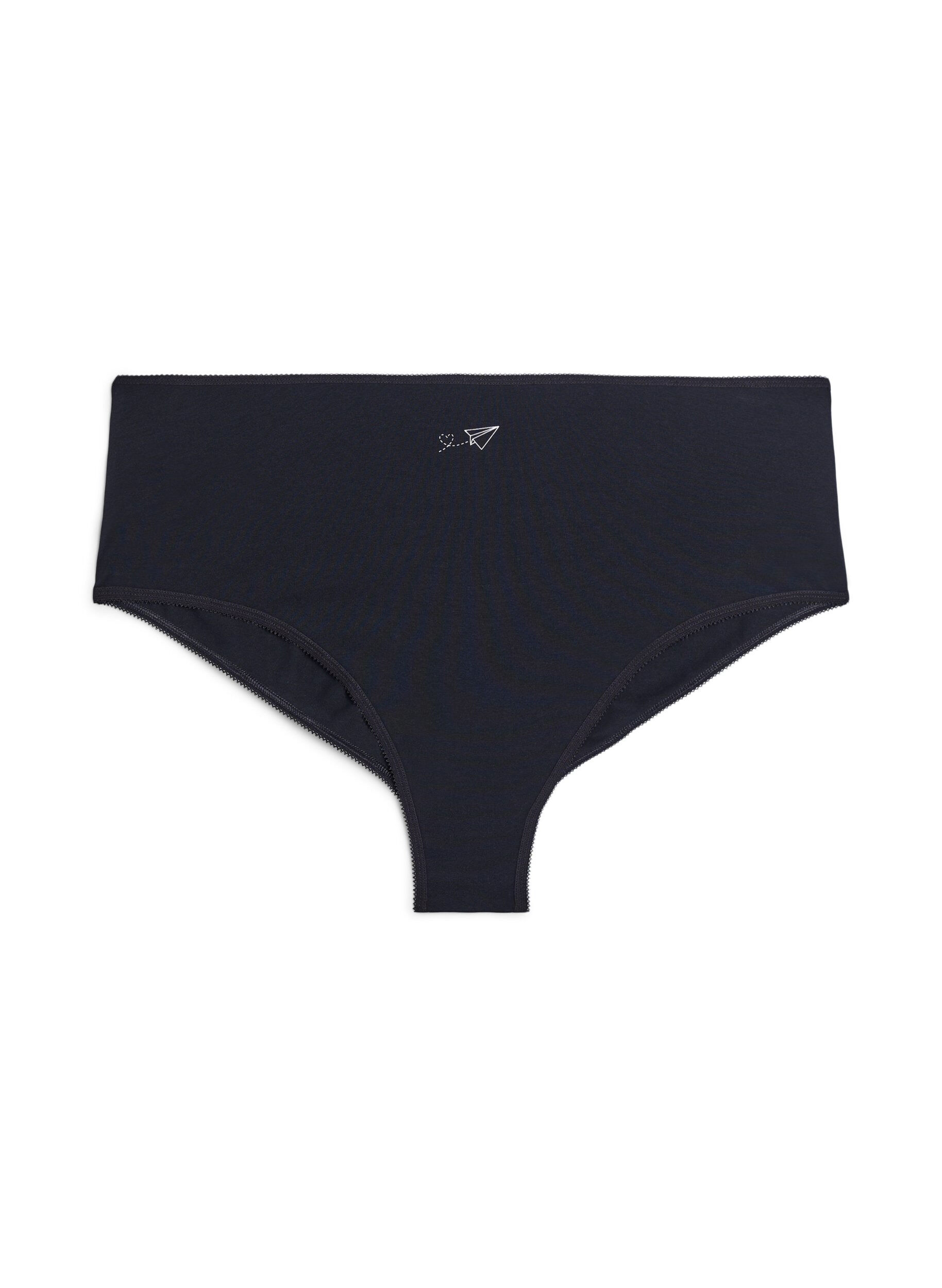 Zizzi 7-pak hipster trusse med regul&aelig;r talje, Lilla, Packshot image number 2