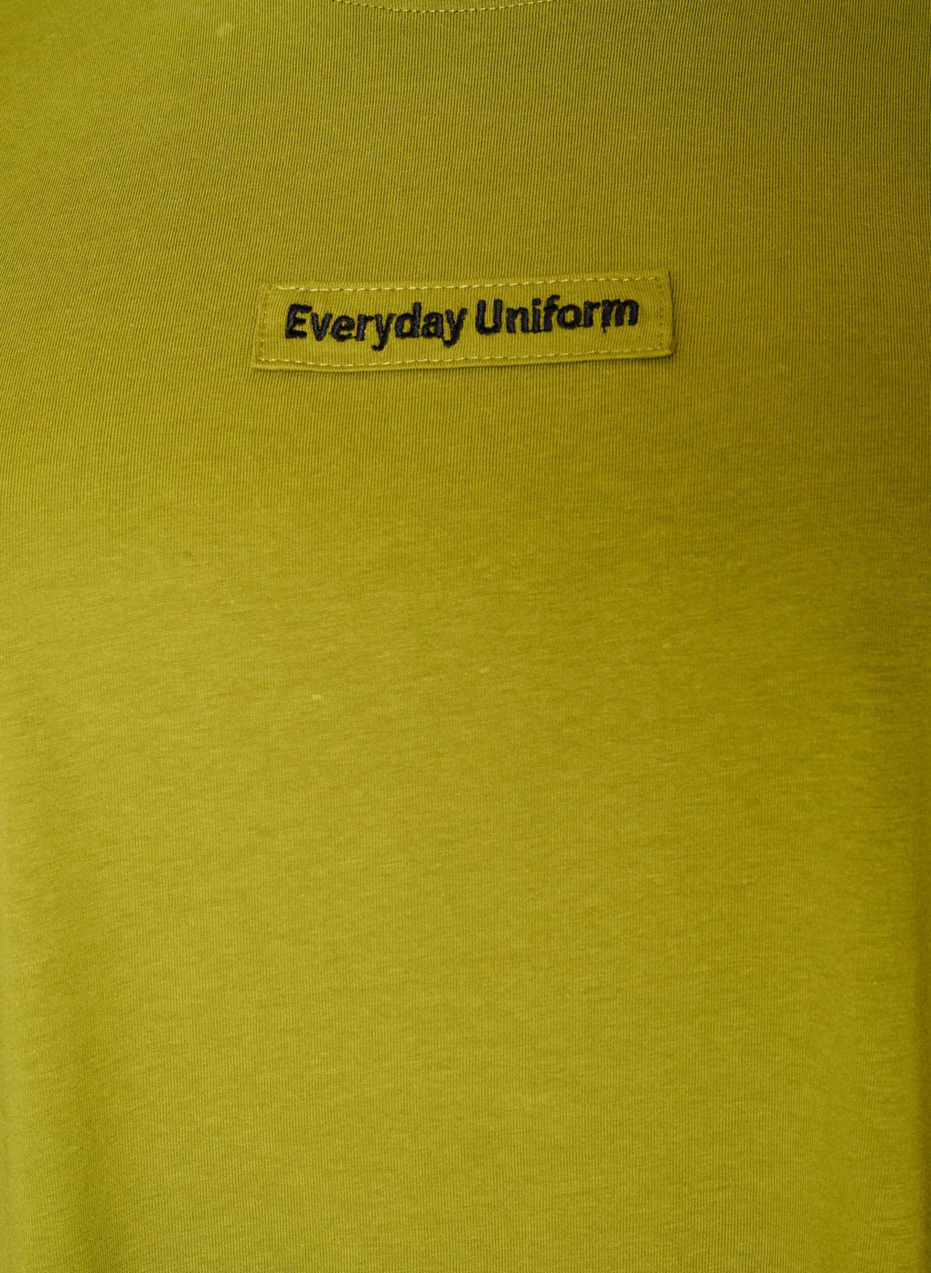 ZizziT-shirt i bomuld med tekstbadge, Gr&oslash;n, Packshot image number 2