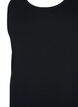 Ensfarvet basis top i bomuld, Sort, Packshot image number 2