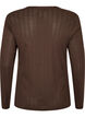 Natbluse i &oslash;kologisk bomuld med hulm&oslash;nster, Brun, Packshot image number 1