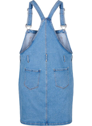 Overalls kjole i denim, Blue denim, Packshot image number 1