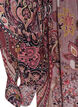 Midikjole med paisleyprint og elastisk talje, Lilla, Packshot image number 3