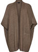 Cardigan med &aring;ben front og vide &aelig;rmer, Brun, Packshot image number 0