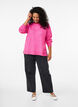 Strikbluse med uld og slidser, Raspberry Rose Mel., Model image number 2