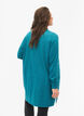 Strikket cardigan med slids og rib, Deep Lake Mel. , Model image number 1