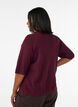 Strikket cardigan med hjerteknapper og korte &aelig;rmer, R&oslash;d, Model image number 2