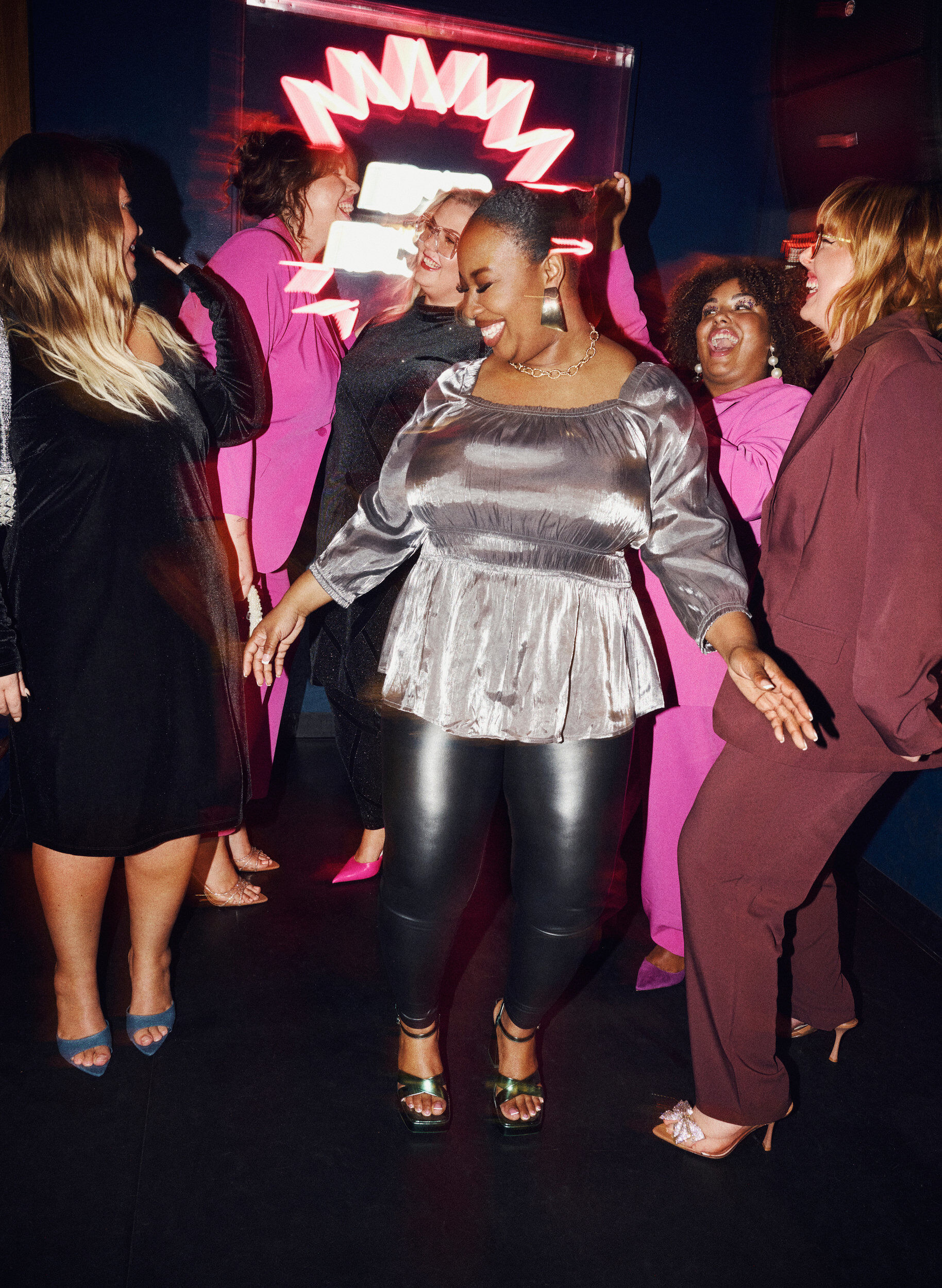 Zizzi Coated leggings med b&oslash;rstet inderside, Sort, Image image number 0