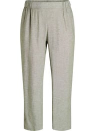 L&oslash;se bukser i h&oslash;r og viskose, Gr&oslash;n