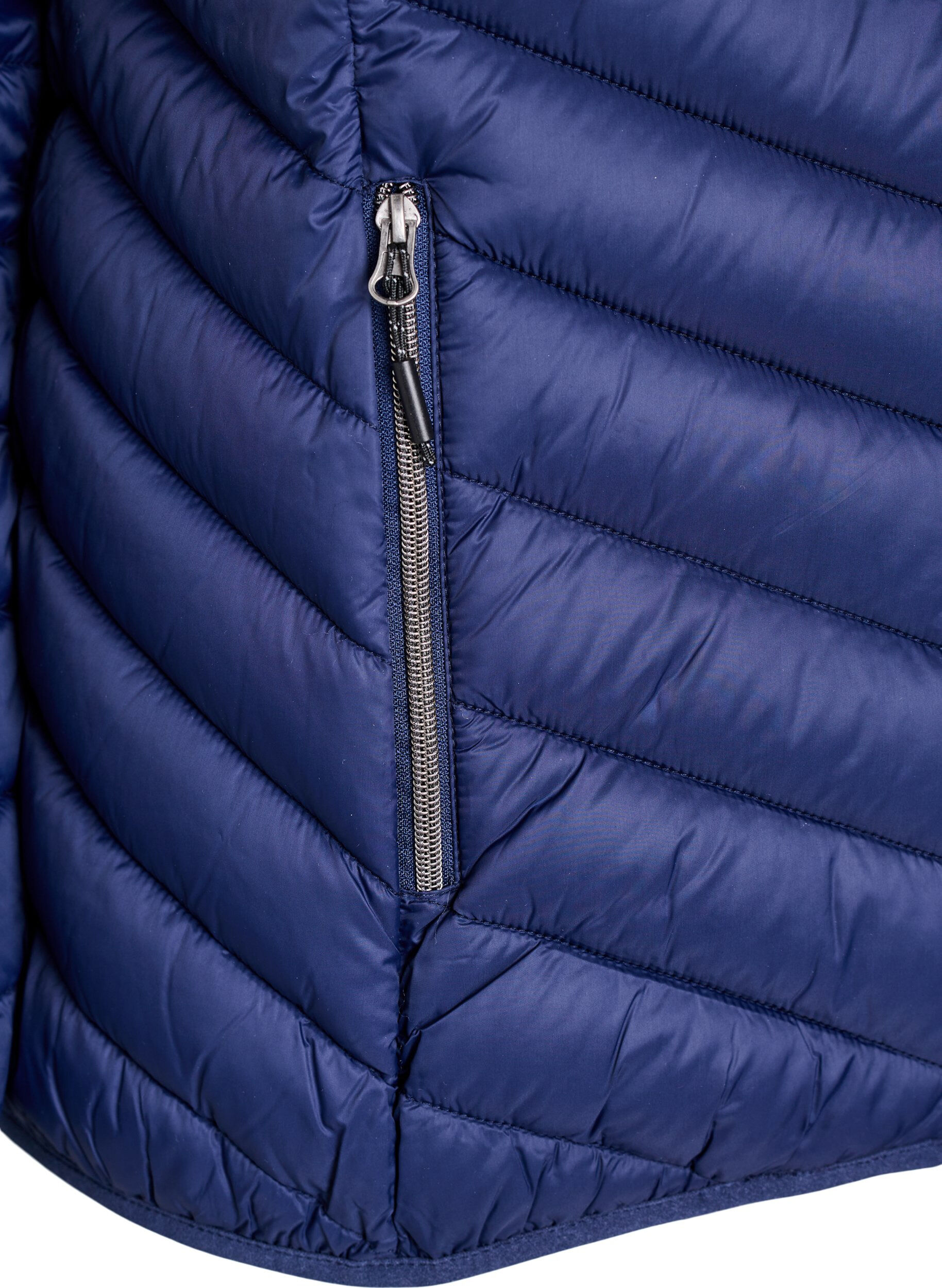 ZizziLetv&aelig;gts jakke med h&aelig;tte, Bl&aring;, Packshot image number 3