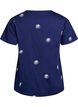 T-shirt i &oslash;kologisk bomuld med broderede motiver, Bl&aring;, Packshot image number 1