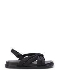 Wide fit - Sandal med knudedetalje, Sort