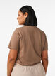 T-shirt med motiv, Brun, Model image number 2