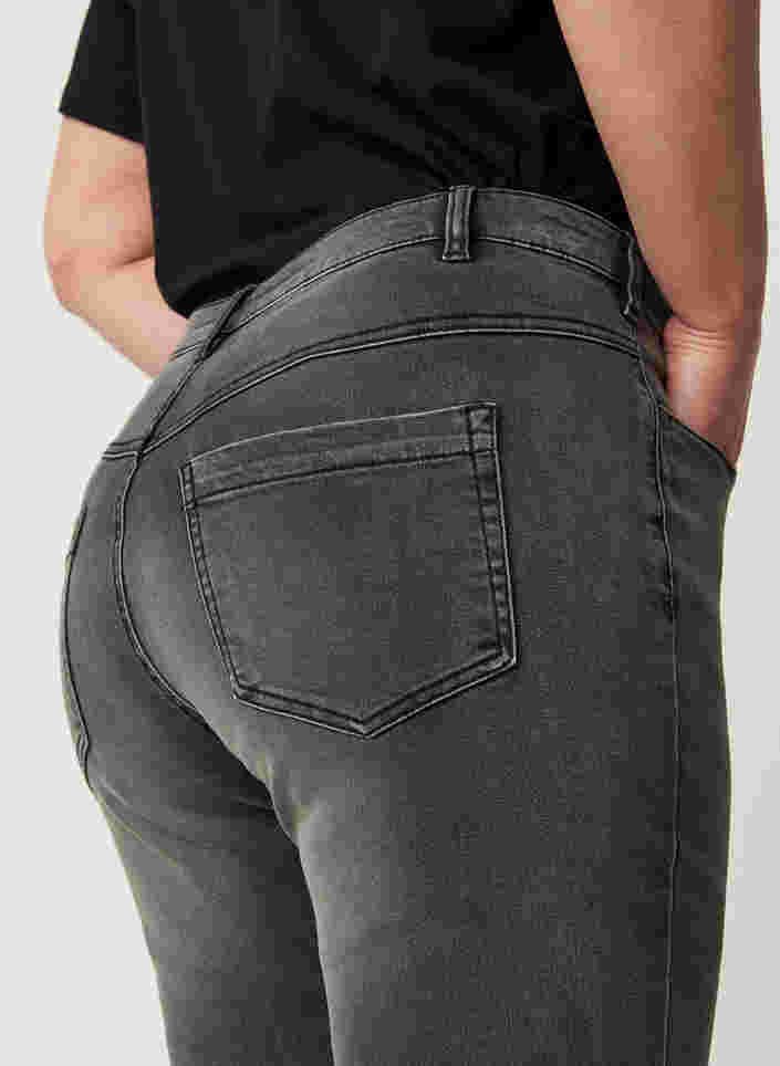 Super slim Amy jeans med høj talje, Dk Grey Denim, Model image number 3