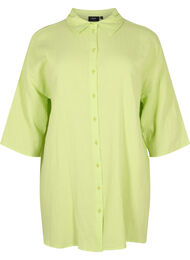 Skjorte i bomuld med halvlange ærmer, Wild Lime, Packshot