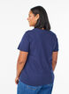 Basis t-shirt i bomuld med rund hals, Bl&aring;, Model image number 2