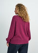 Cardigan i bl&oslash;d strik med guldfarvede knapper, Lyser&oslash;d, Model image number 2