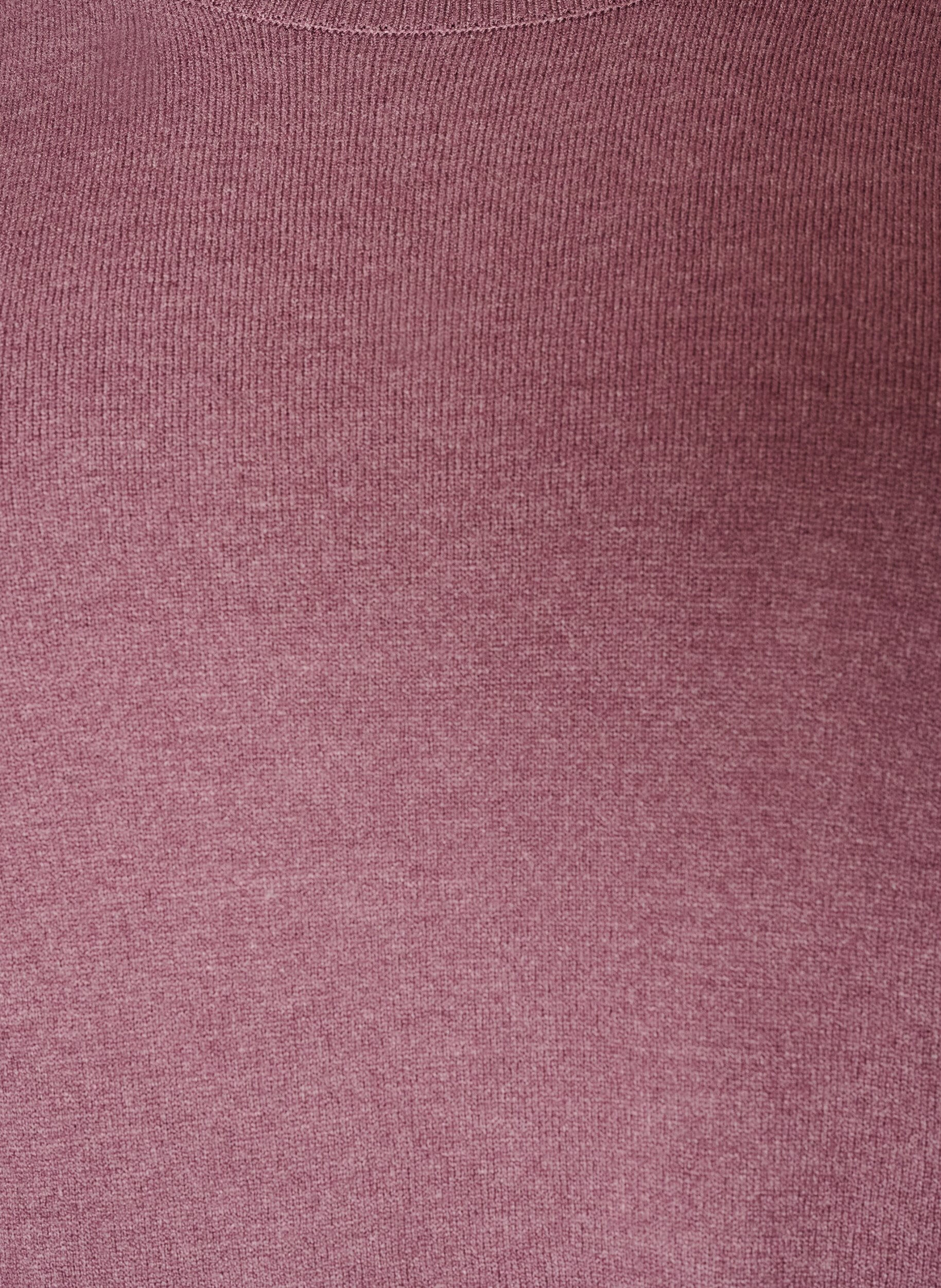 ZizziStrikbluse med rund hals, Lyser&oslash;d, Packshot image number 2
