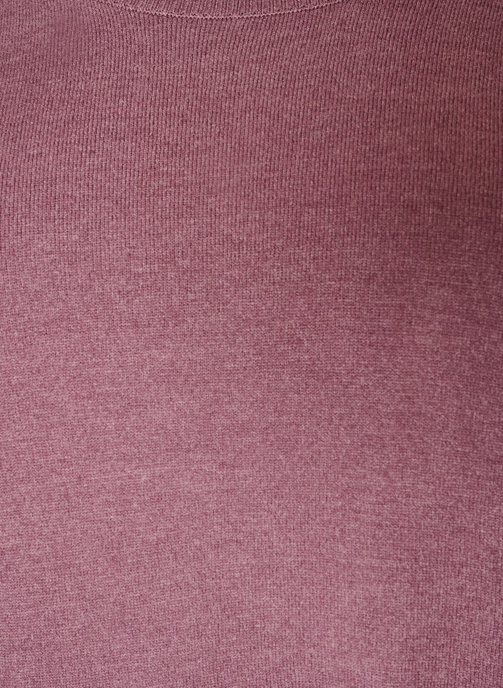 Strikbluse med rund hals, Lyser&oslash;d, Packshot image number 2