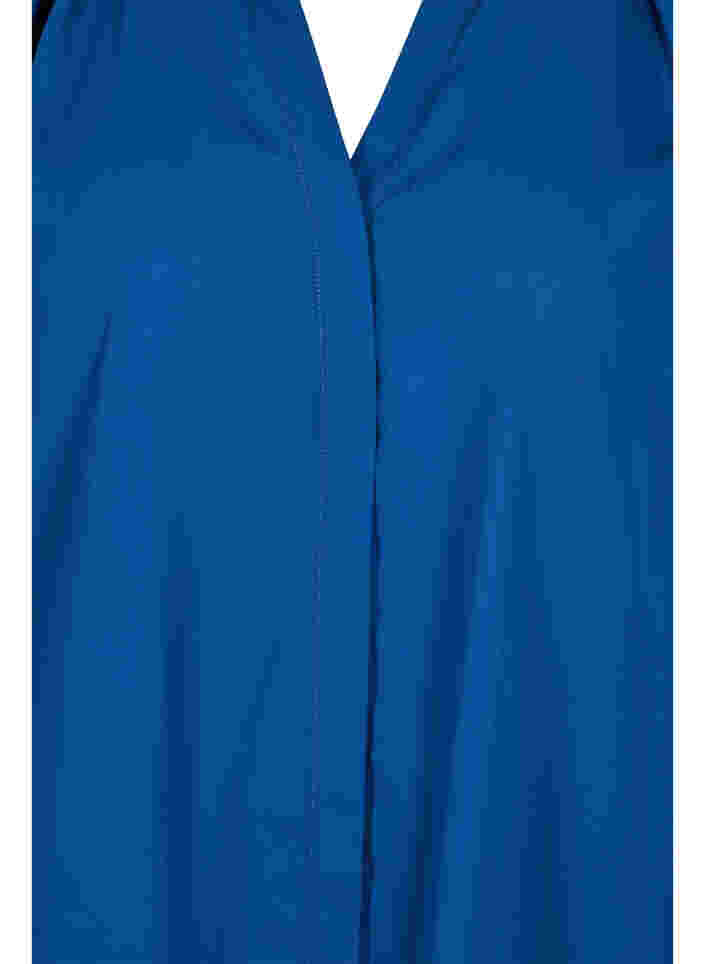 Langærmet skjorte med flæsekrave, Estate Blue, Packshot image number 2