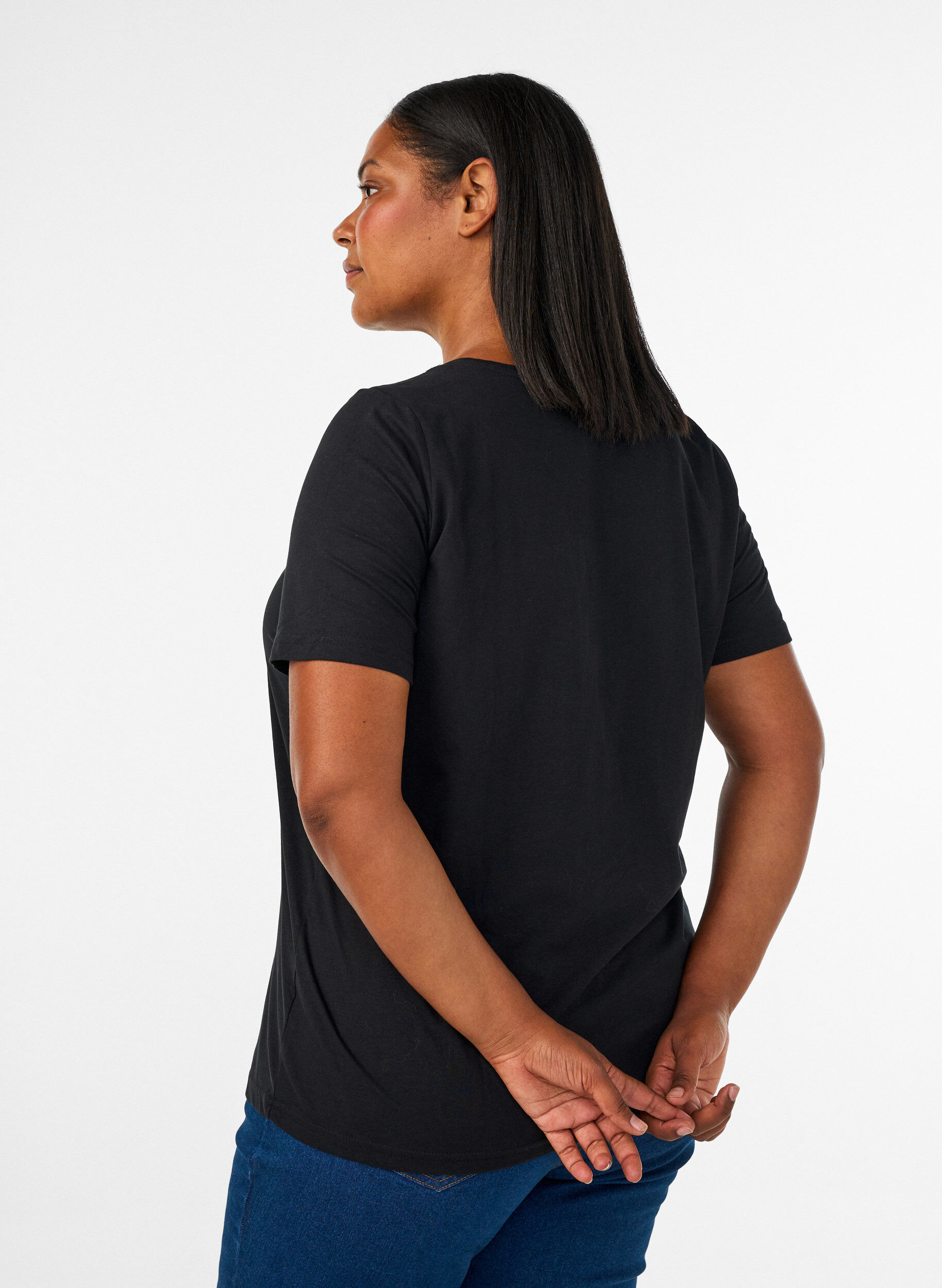 ZizziT-shirt med motiv, Sort, Model image number 2