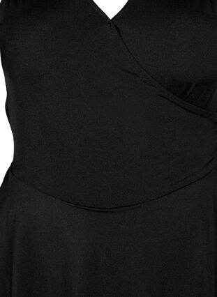Badekjole med krydset ryg og skørt, Black, Packshot image number 2