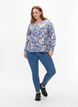 FLASH - Langærmet bluse med print, Delft AOP, Model image number 2