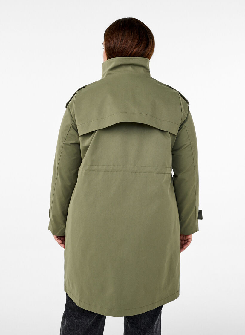 Vandafvisende parka jakke, Grøn, Model image number 2