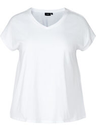 T-shirt med v-hals, Bright White